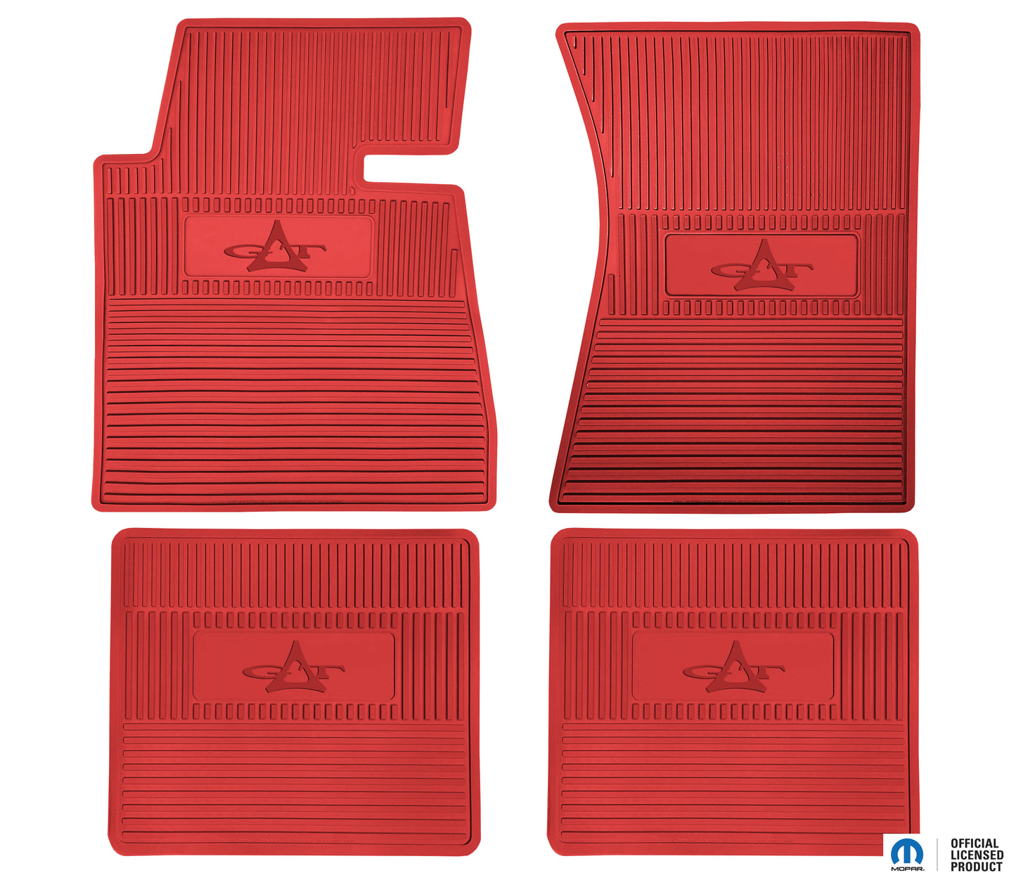 63-64 DODGE 'DART GT' FLOOR MATS W/ AUTOMATIC TRANSMISSION - BRIGHT RED