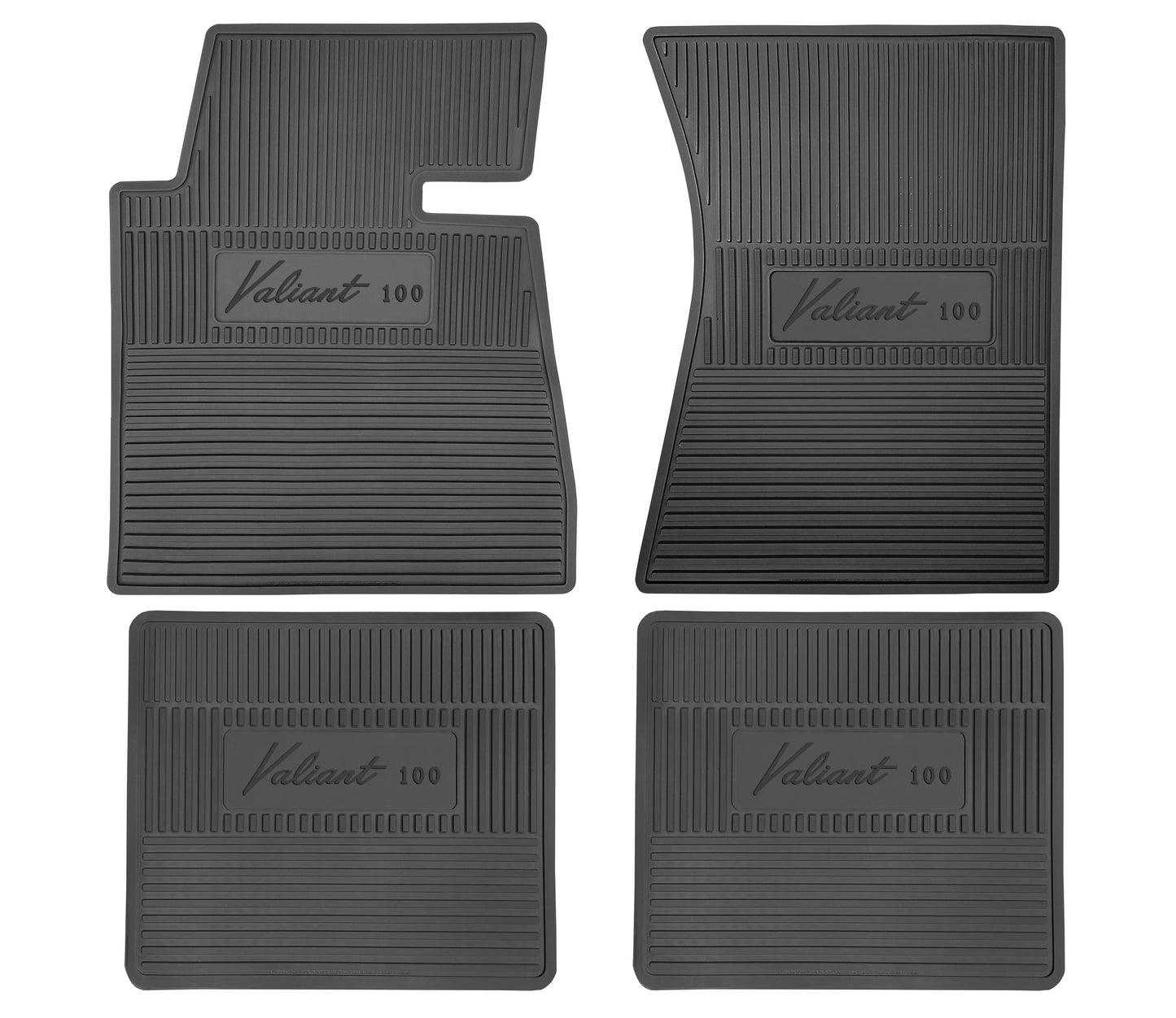 66 PLYMOUTH 'VALIANT 100' FLOOR MATS W/ AUTOMATIC TRANSMISSION - BLACK