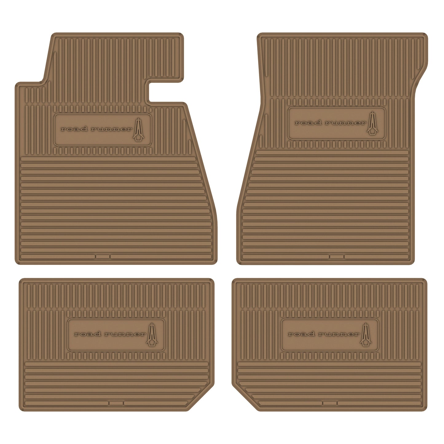 68-70 PLYMOUTH 'ROADRUNNER' FLOOR MATS W/ AUTOMATIC TRANSMISSION - TAN