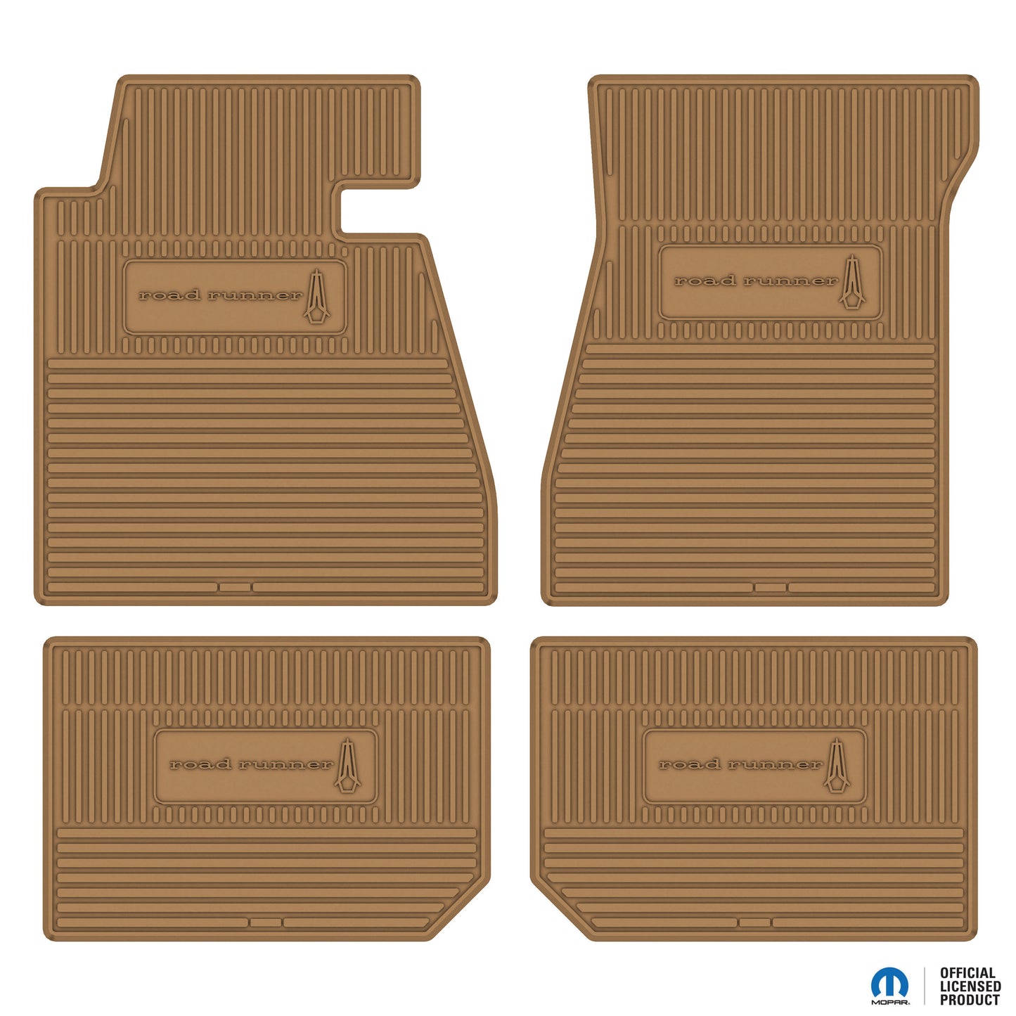 68-70 PLYMOUTH 'ROADRUNNER' FLOOR MATS W/ AUTOMATIC TRANSMISSION - GOLD