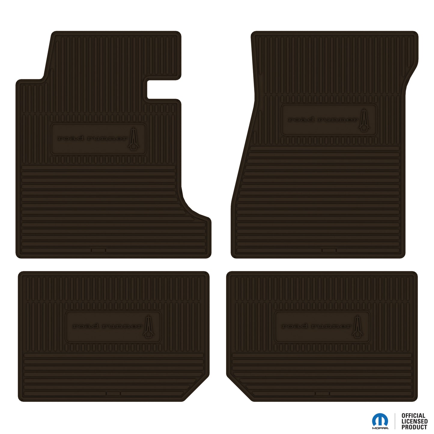 68-70 PLYMOUTH 'ROADRUNNER' FLOOR MATS W/ MANUAL TRANSMISSION - BROWN