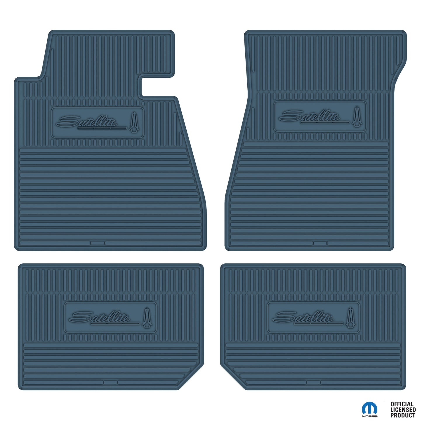 67-68 PLYMOUTH 'SATELLITE' FLOOR MATS W/ AUTOMATIC TRANSMISSION - MEDIUM BLUE