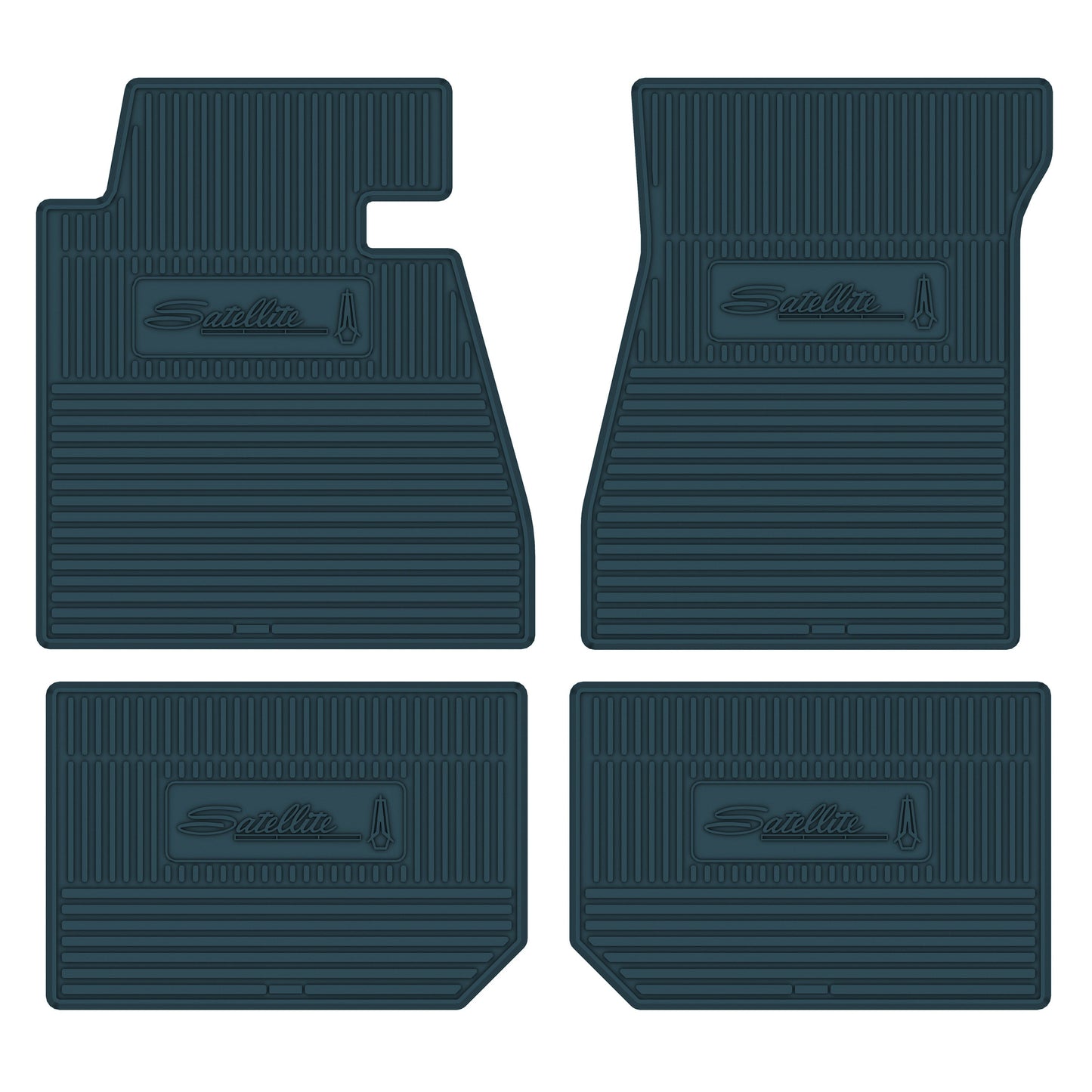 67-68 PLYMOUTH 'SATELLITE' FLOOR MATS W/ AUTOMATIC TRANSMISSION - TURQUOISE