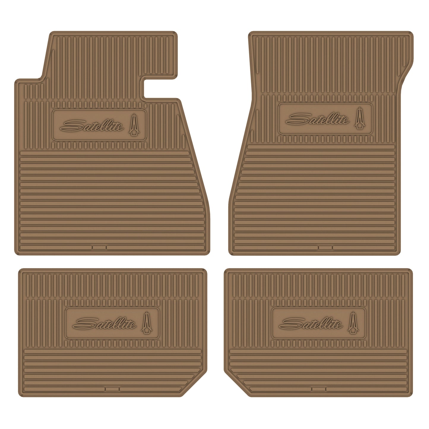 66 PLYMOUTH 'SATELLITE' FLOOR MATS W/ AUTOMATIC TRANSMISSION - TAN