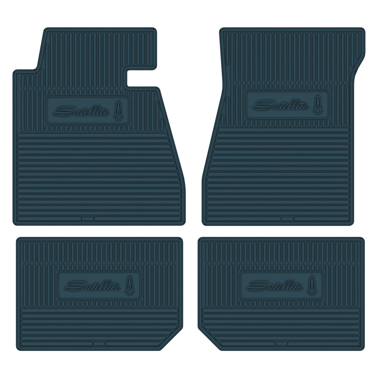 66 PLYMOUTH 'SATELLITE' FLOOR MATS W/ AUTOMATIC TRANSMISSION - TURQUOISE