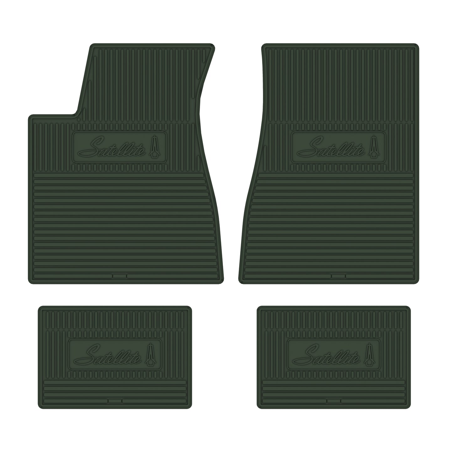 71-74 PLYMOUTH 'SATELLITE' FLOOR MATS W/ AUTOMATIC TRANSMISSION - GREEN