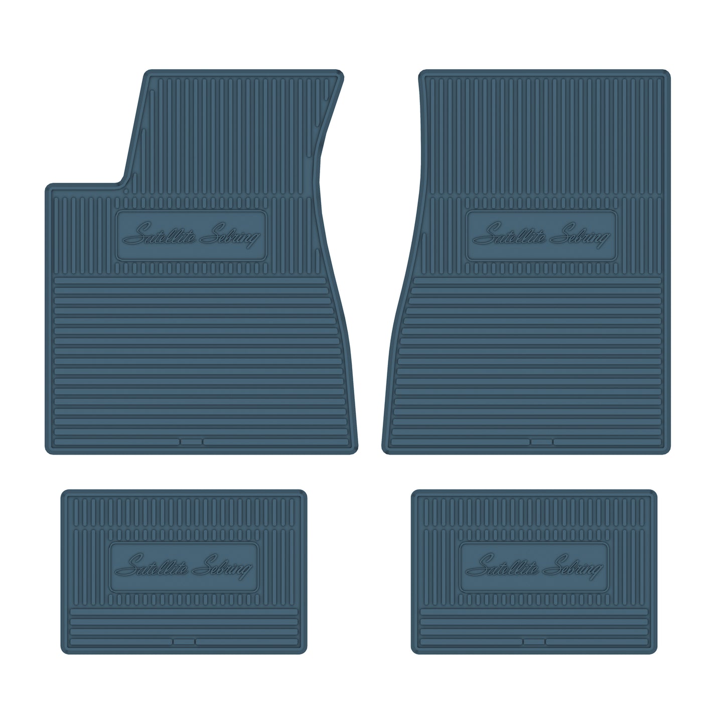71-74 PLYMOUTH 'SATELLITE SEBRING' FLOOR MATS W/ AUTOMATIC TRANSMISSION - MEDIUM BLUE