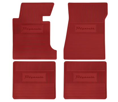 65 PLYMOUTH 'BELVEDERE I' FLOOR MATS W/ MANUAL TRANSMISSION - RED