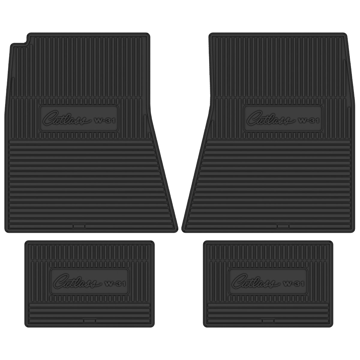 69 OLDSMOBILE 'CUTLASS W-31' FLOOR MATS - BLACK