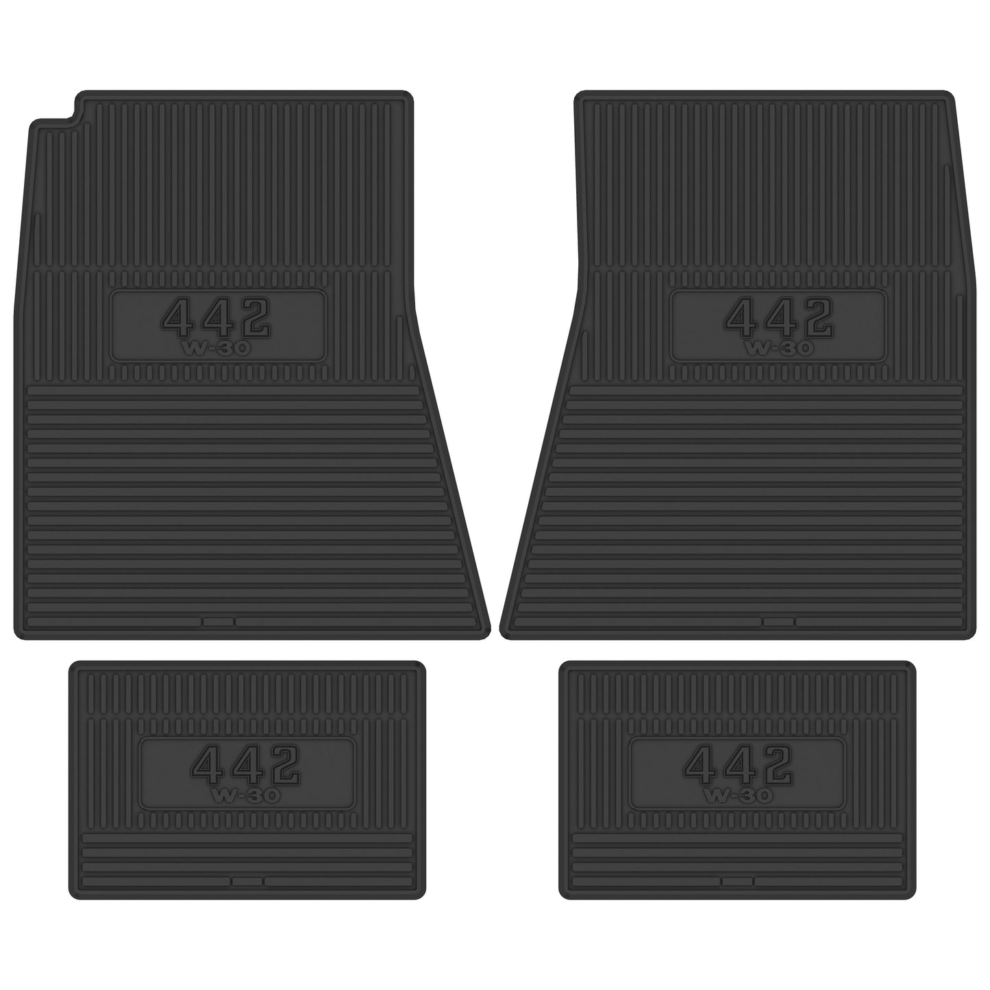 69/72 442 W/ W-30 VINYL FLOOR MATS - BLACK