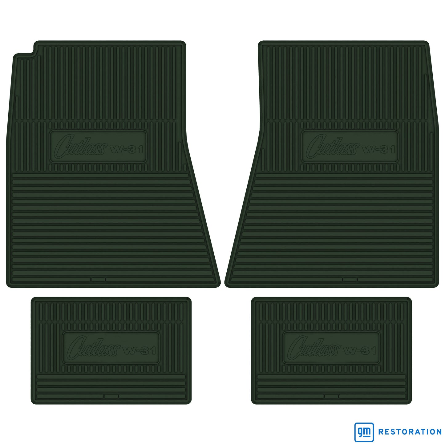 70 OLDSMOBILE 'CUTLASS W-31' FLOOR MATS - GREEN
