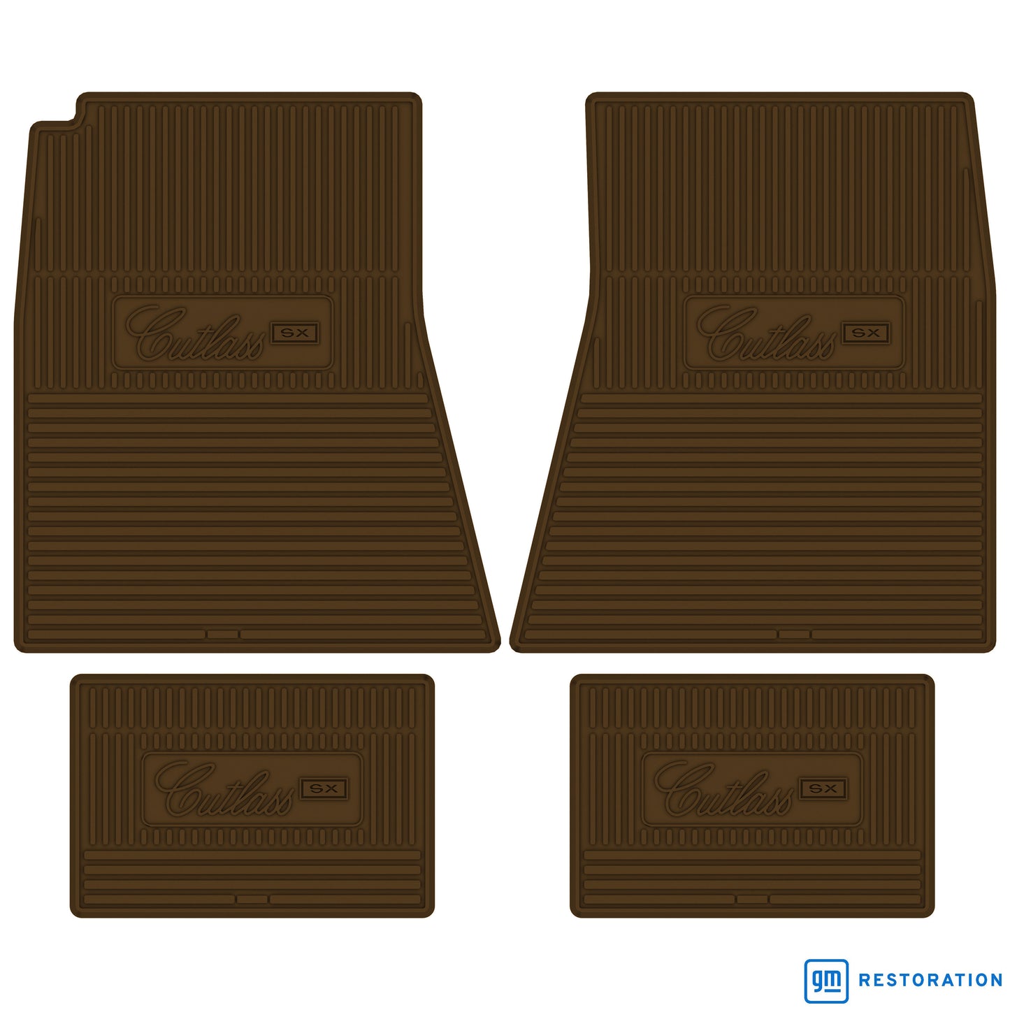 71 OLDSMOBILE 'CUTLASS SX' FLOOR MATS - DARK SADDLE