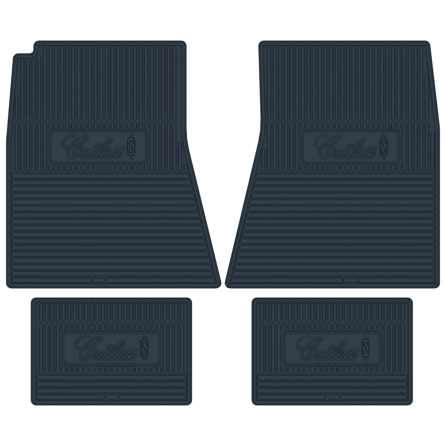 71-72 OLDSMOBILE 'CUTLASS S' FLOOR MATS - DARK BLUE