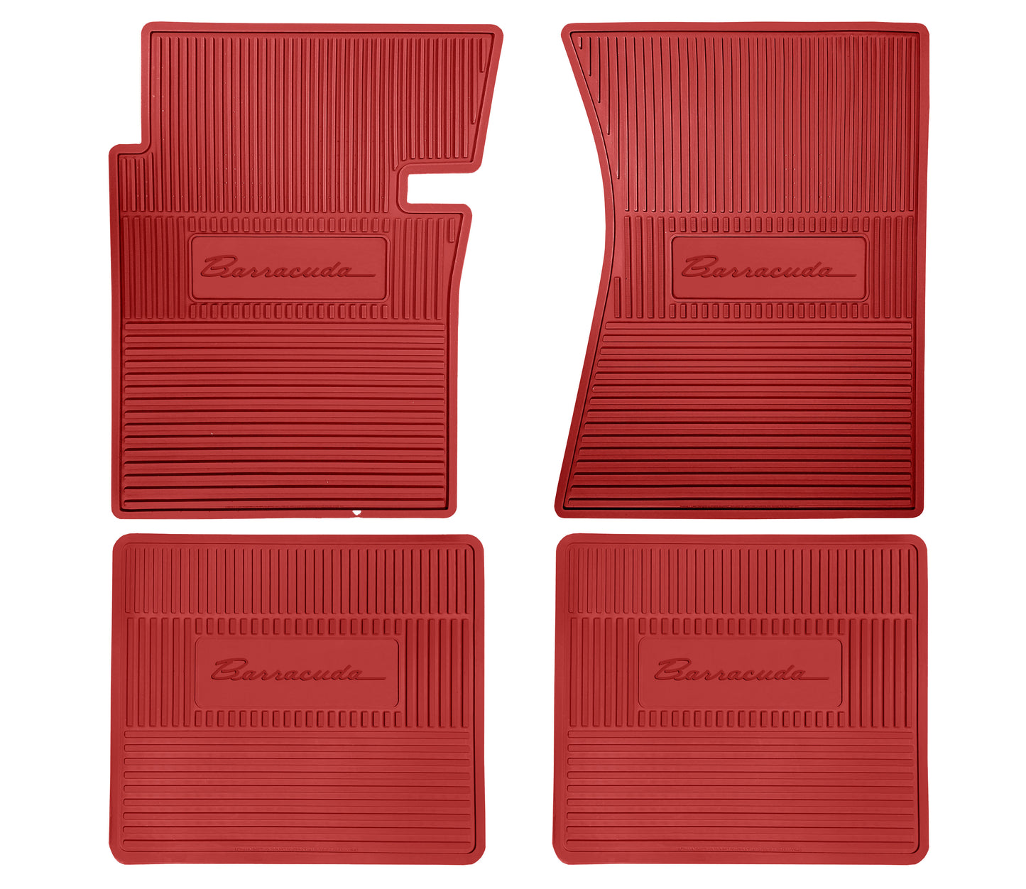 64-66 PLYMOUTH 'BARRACUDA' FLOOR MATS W/ AUTOMATIC TRANSMISSION - RED