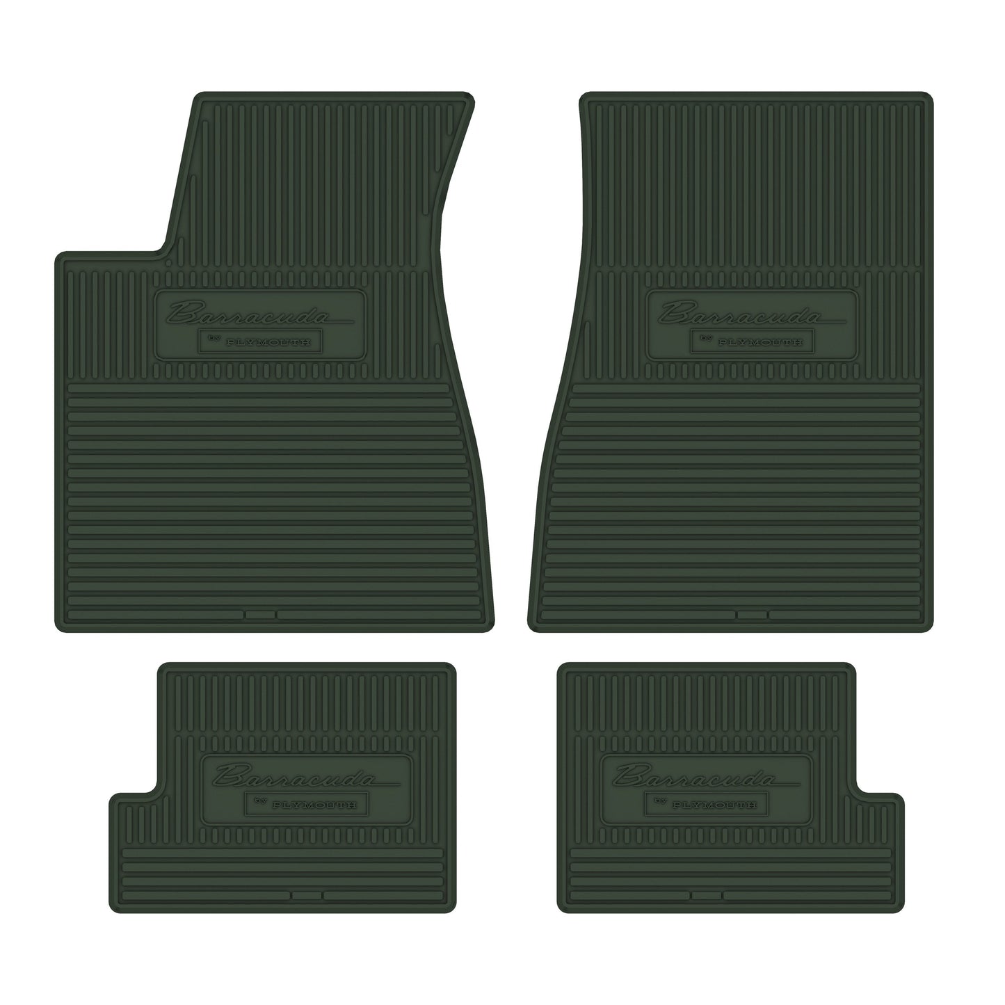 70 PLYMOUTH 'BARRACUDA' FLOOR MATS W/ AUTOMATIC TRANSMISSION - GREEN