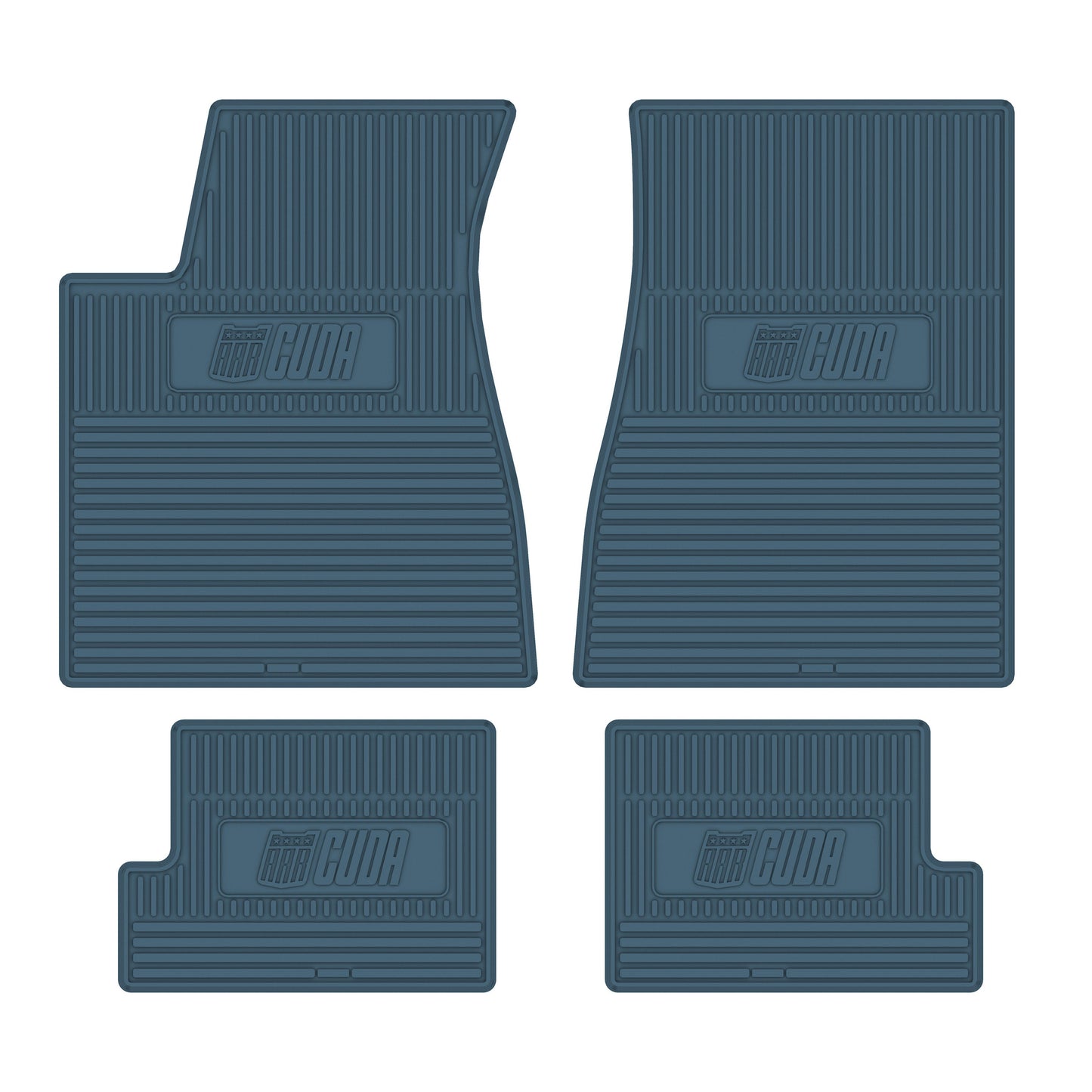 70 PLYMOUTH 'AAR 'CUDA' FLOOR MATS W/ AUTOMATIC TRANSMISSION - MEDIUM BLUE