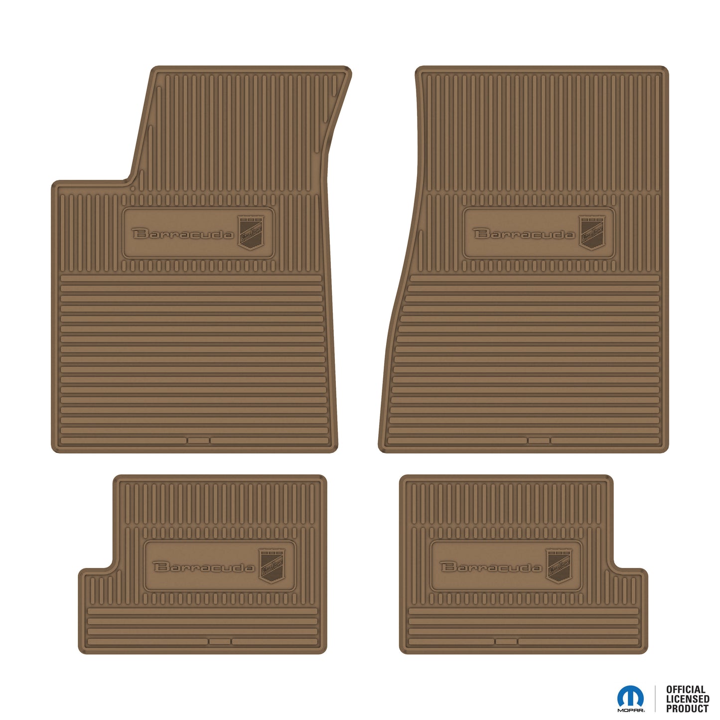71 PLYMOUTH 'BARRACUDA GRAN COUPE' FLOOR MATS W/ MANUAL TRANSMISSION - TAN