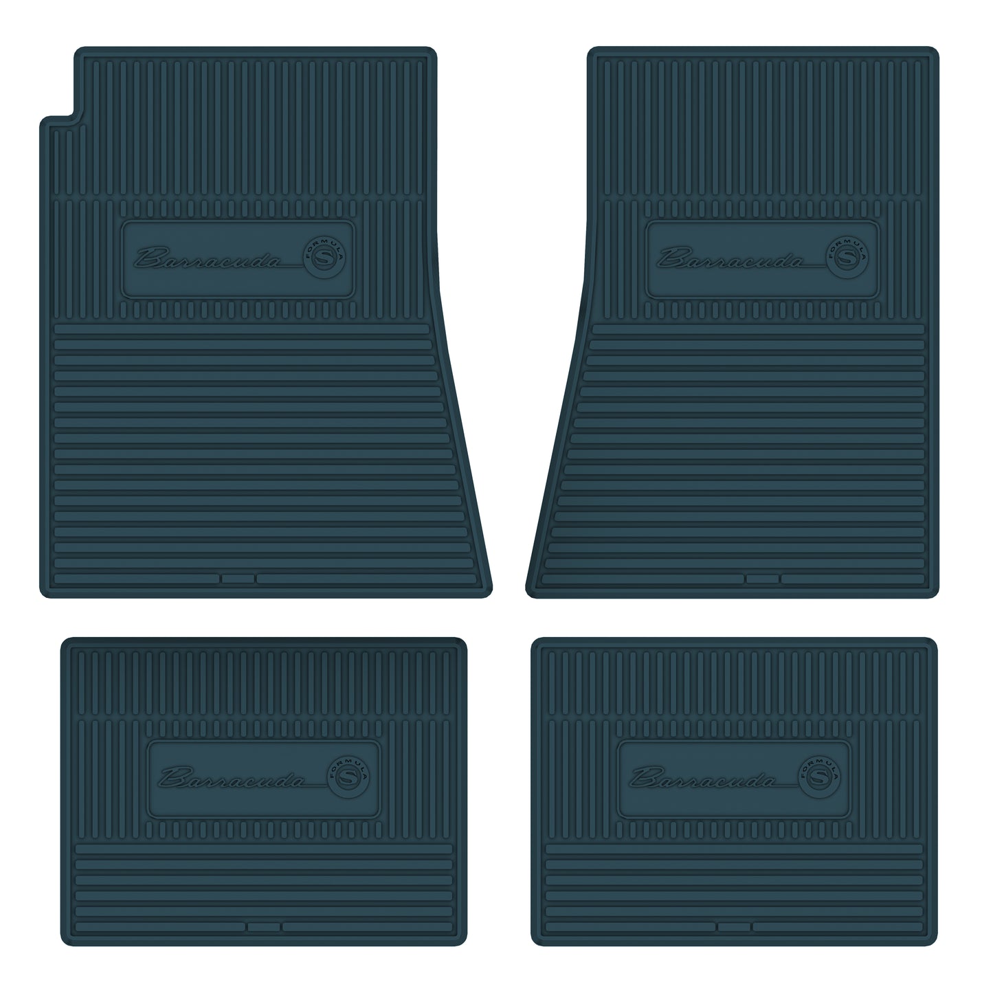 67-69 PLYMOUTH 'BARRACUDA FORMULA S' FLOOR MATS W/ AUTOMATIC TRANSMISSION - TURQUOISE