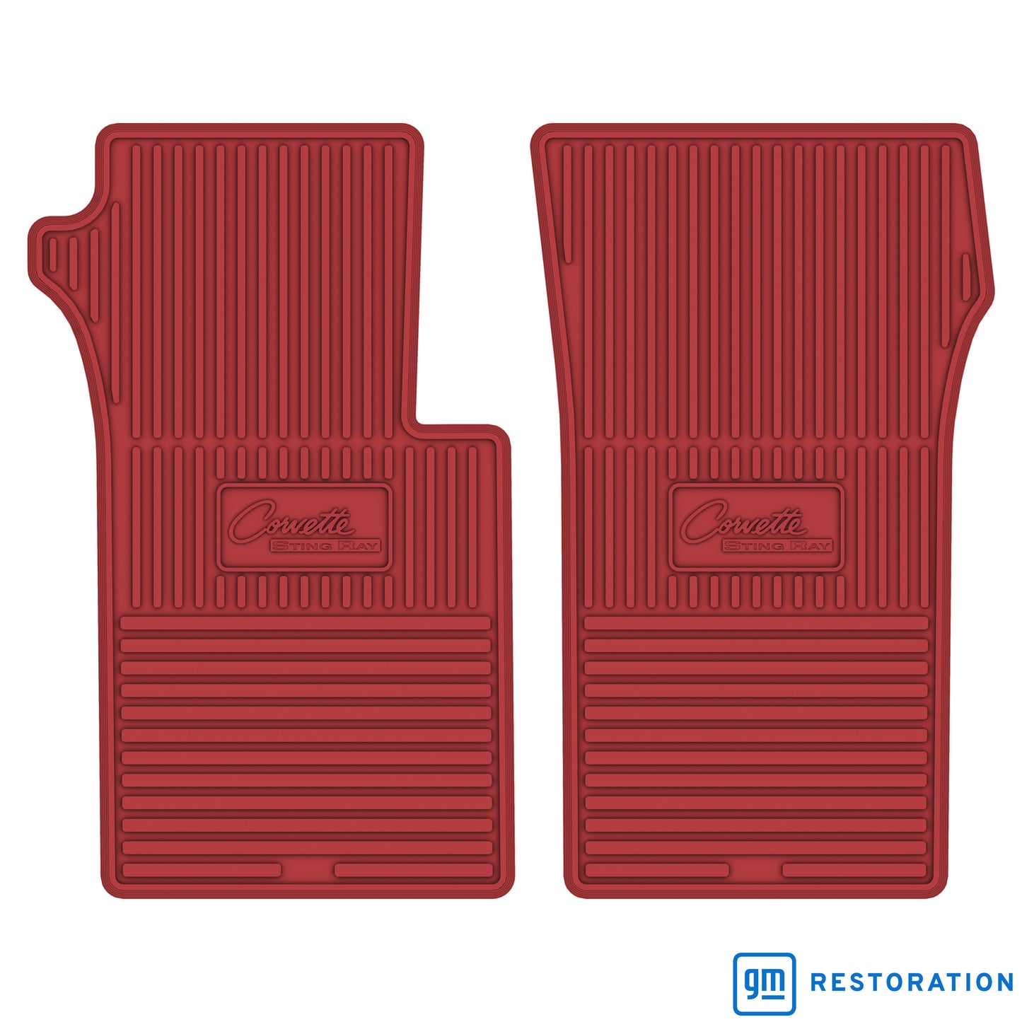 63-64 CHEVROLET 'CORVETTE STING RAY' FLOOR MATS - BRIGHT RED