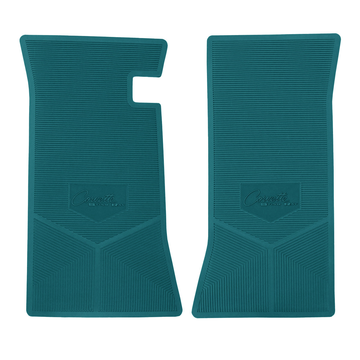 65 CHEVROLET 'CORVETTE STING RAY' FLOOR MATS - MEDIUM BLUE