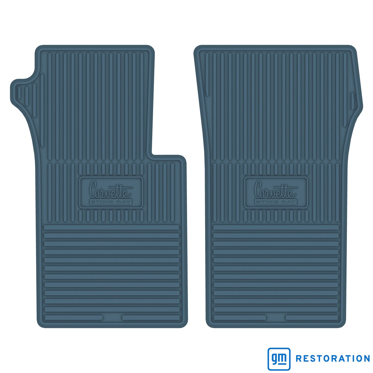 66-67 CHEVROLET 'CORVETTE STING RAY' FLOOR MATS - MEDIUM BLUE