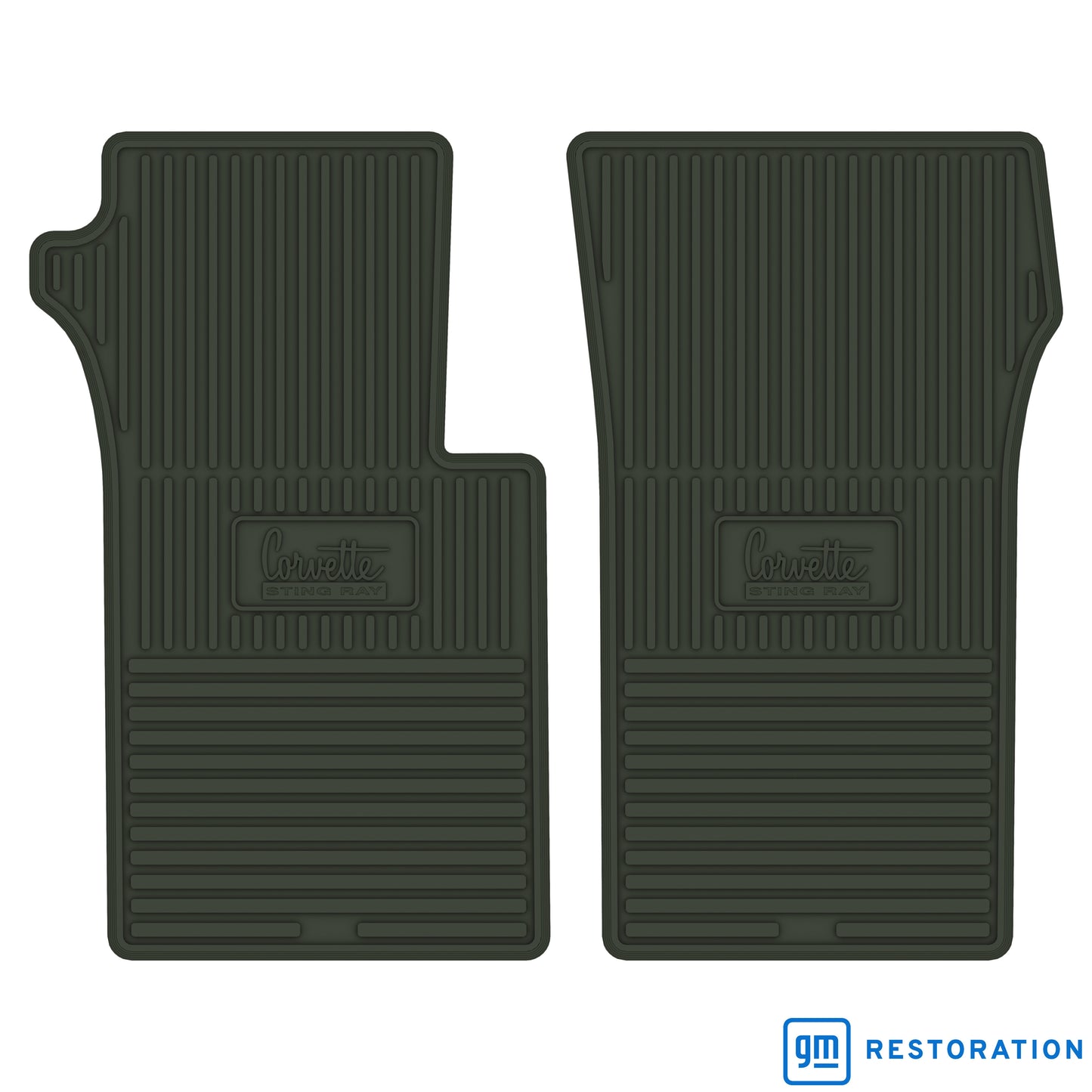 66-67 CHEVROLET 'CORVETTE STING RAY' FLOOR MATS - GREEN