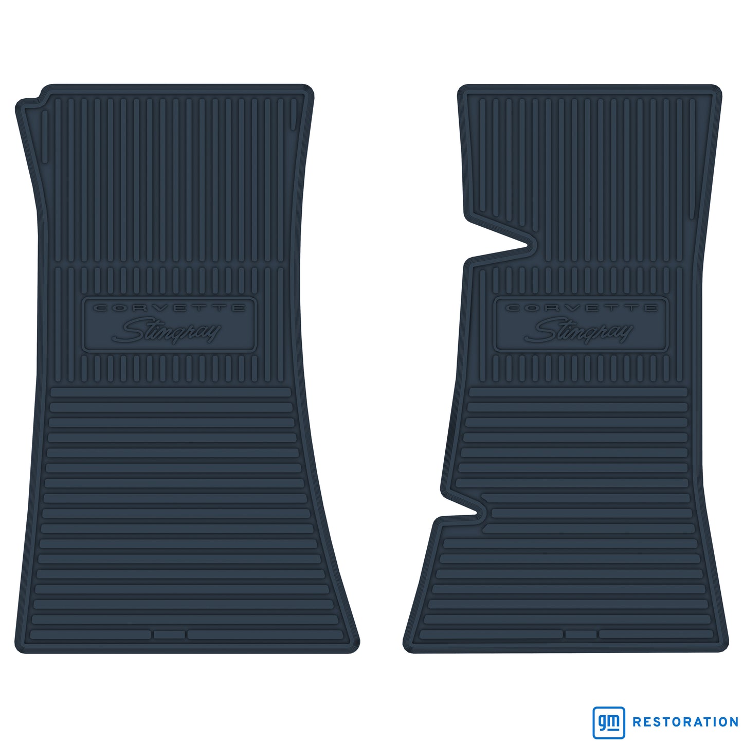 68-73 CHEVROLET 'CORVETTE STING RAY' FLOOR MATS - DARK BLUE