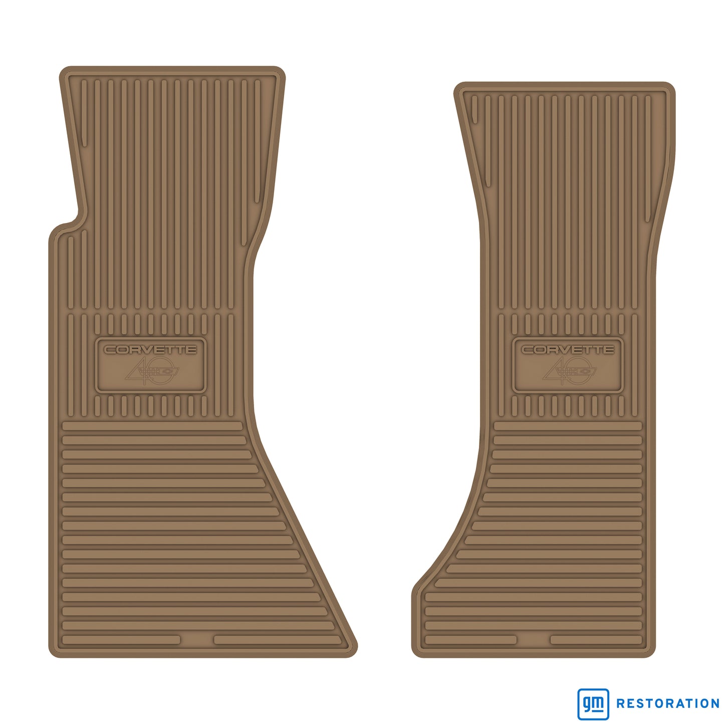 93 CHEVROLET 'CORVETTE 40TH ANNIVERSARY' FLOOR MATS - TAN