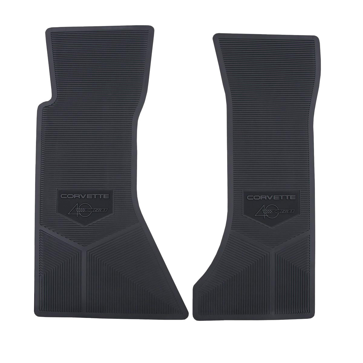 93 CORVETTE 40TH ANNIV. ZR1 FRONT VINYL FLOORMATS - BLACK