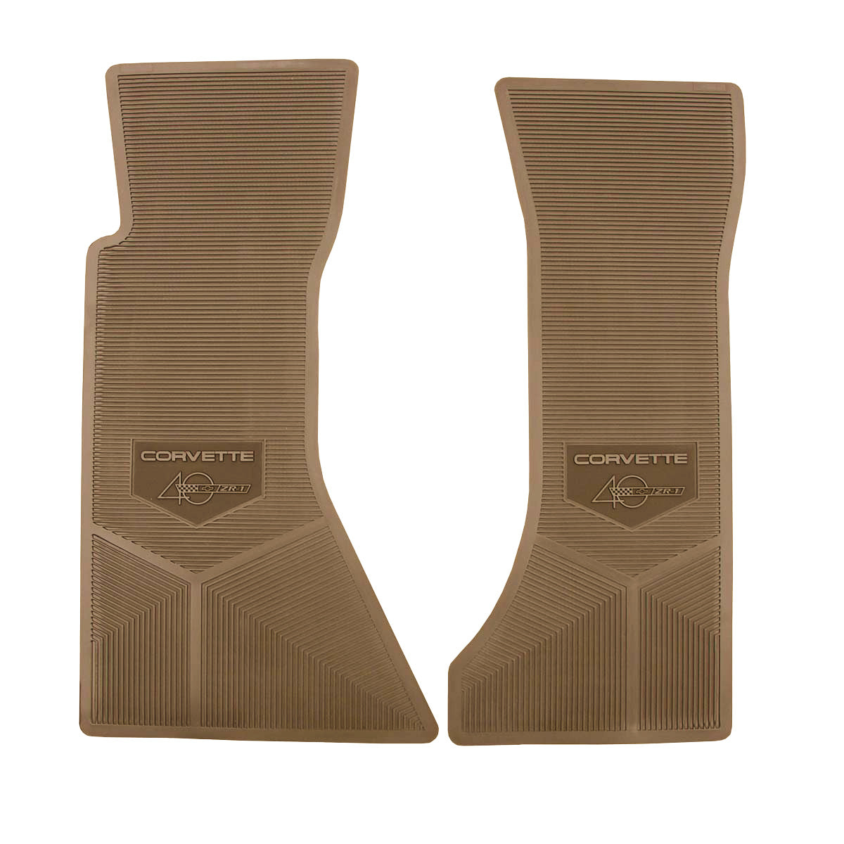 93 CORVETTE 40TH ANNIV. ZR1 FRONT VINYL FLOORMATS - TAN