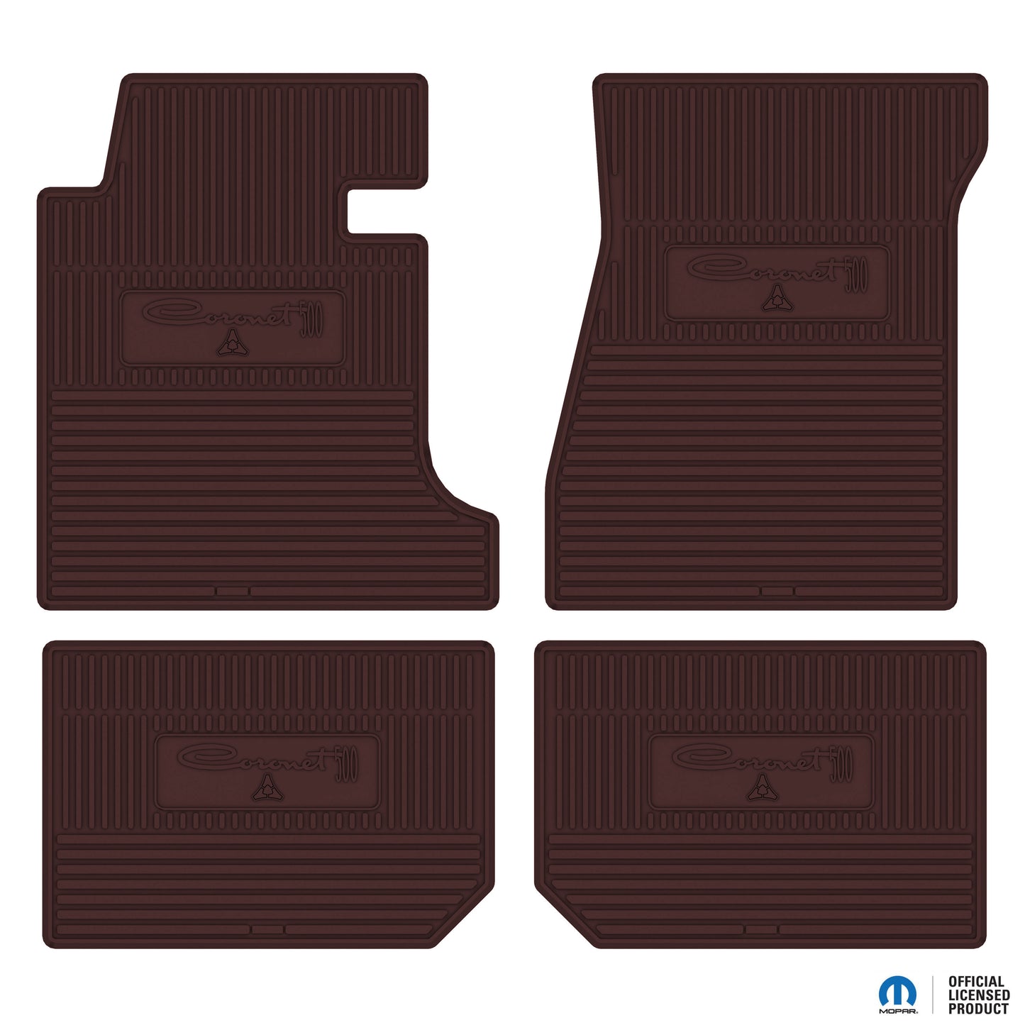 66 DODGE 'CORONET 500' FLOOR MATS W/ MANUAL TRANSMISSION - MAROON