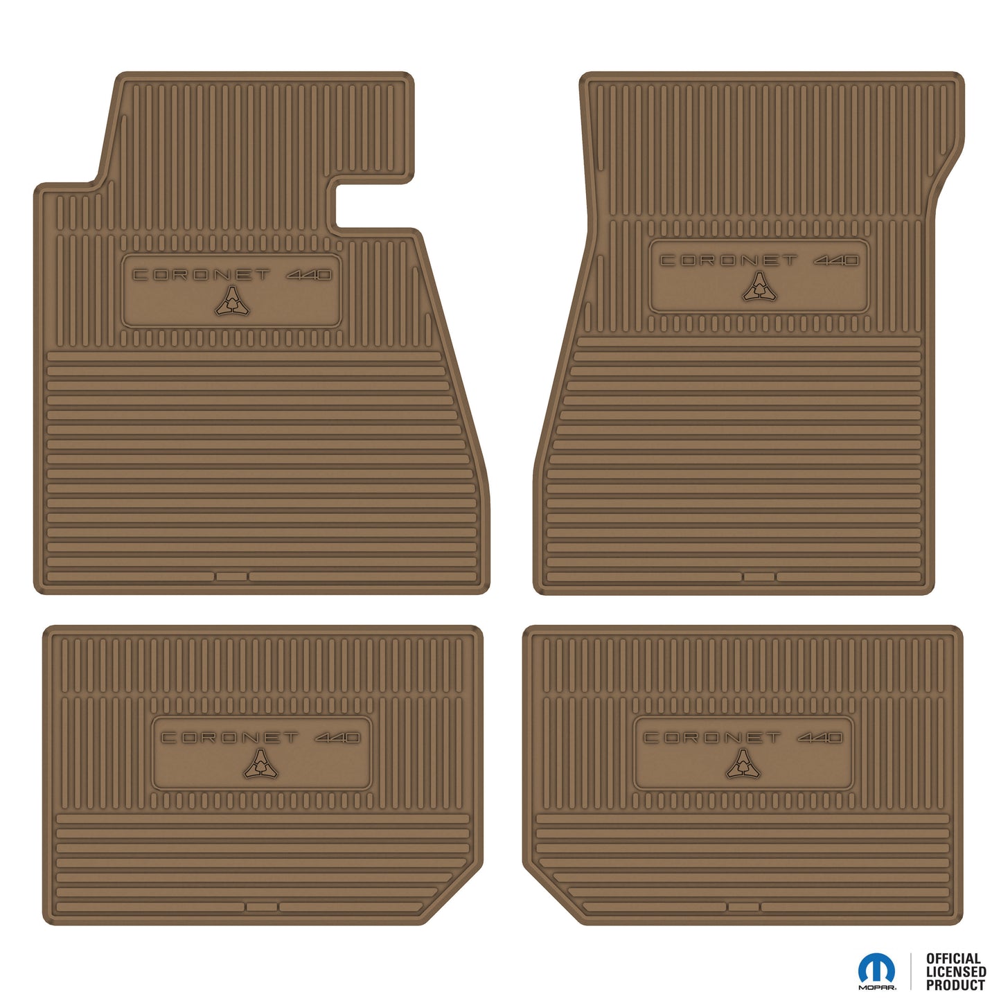 67-68 DODGE 'CORONET 440' FLOOR MATS W/ AUTOMATIC TRANSMISSION - TAN