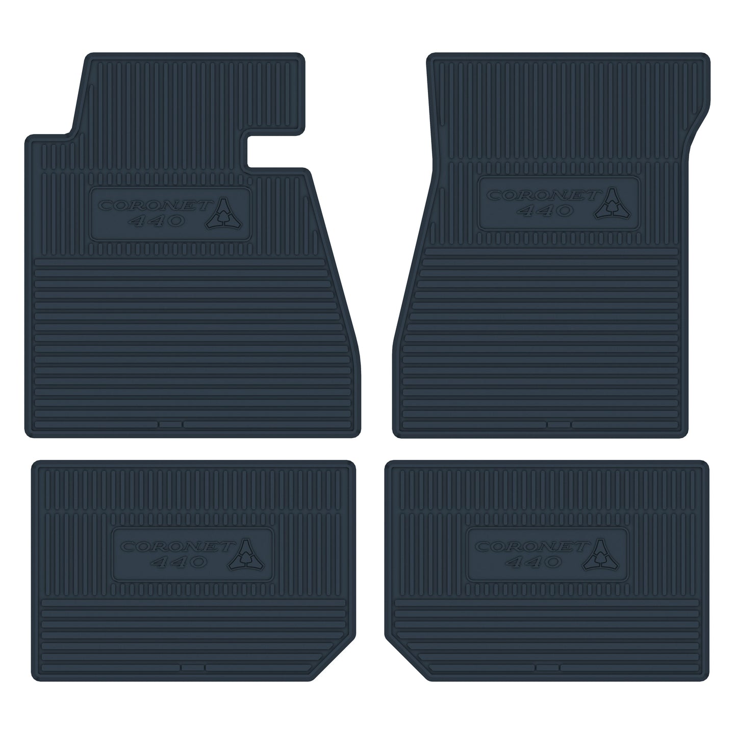69-70 DODGE 'CORONET 440' FLOOR MATS W/ AUTOMATIC TRANSMISSION - DARK BLUE