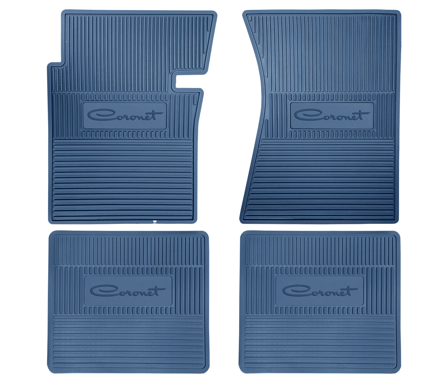 65 DODGE 'CORONET' FLOOR MATS W/ MANUAL TRANSMISSION - MEDIUM BLUE