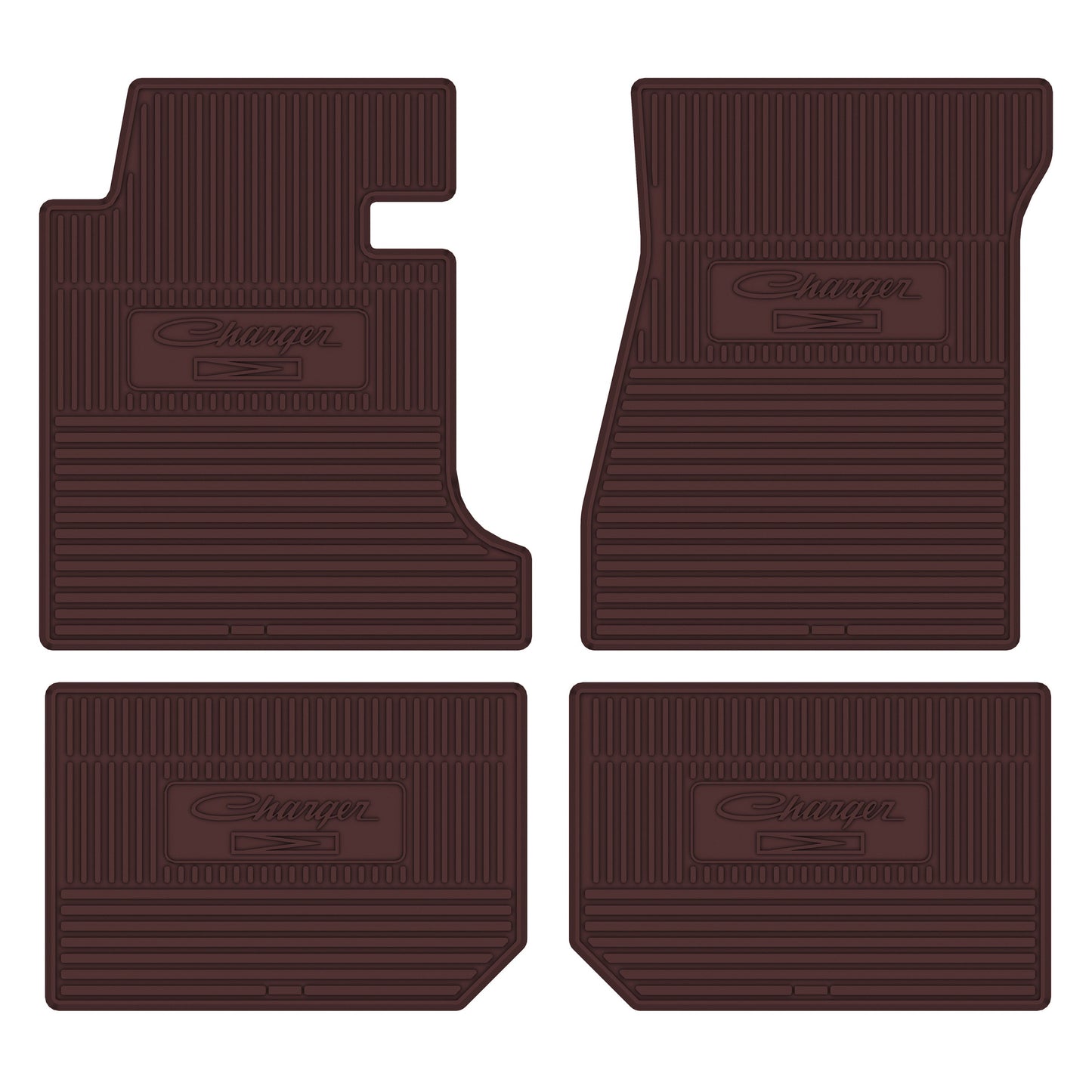 66-70 DODGE 'CHARGER' FLOOR MATS W/ MANUAL TRANSMISSION - GREEN