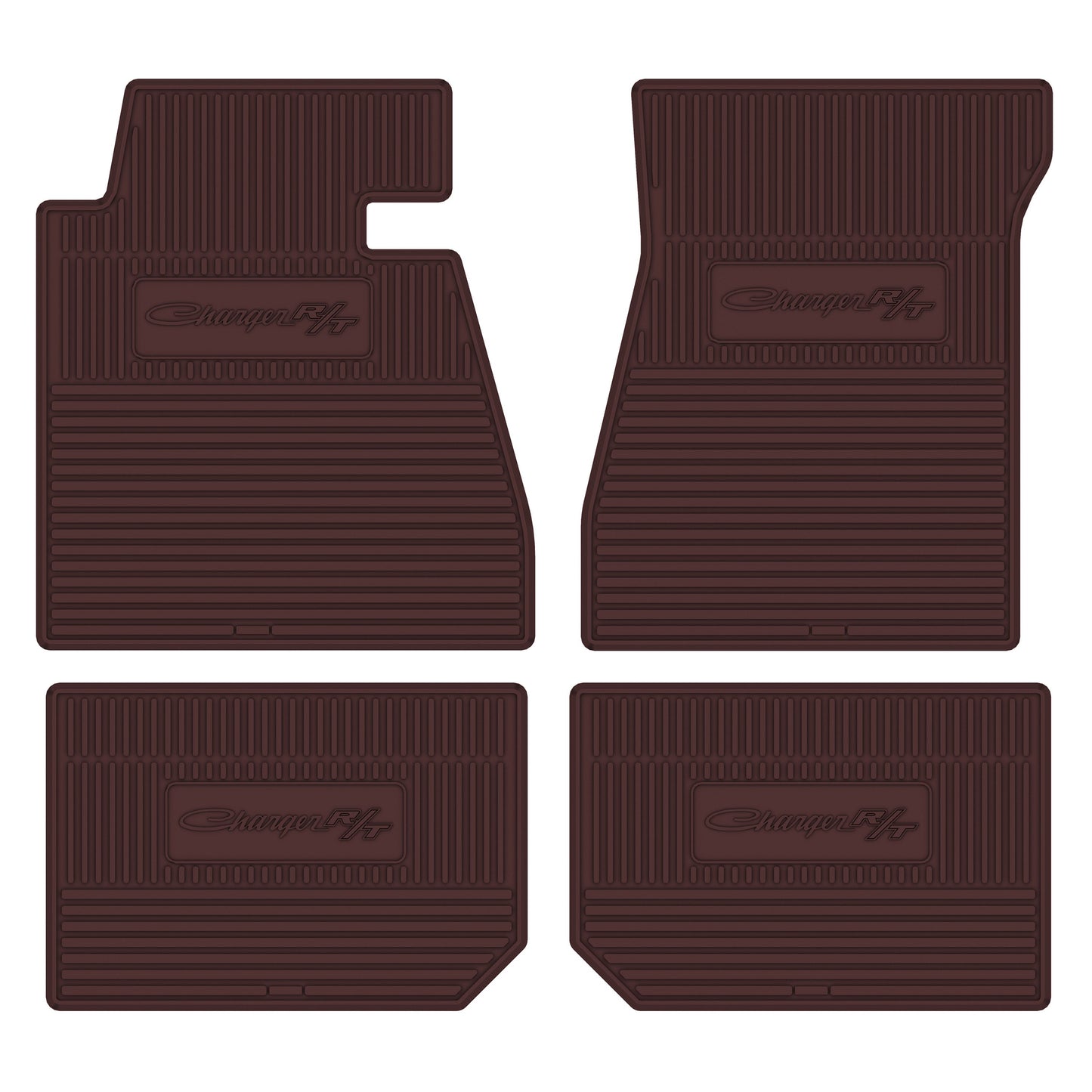 68-70 DODGE 'CHARGER R/T' FLOOR MATS W/ AUTOMATIC TRANSMISSION - MAROON
