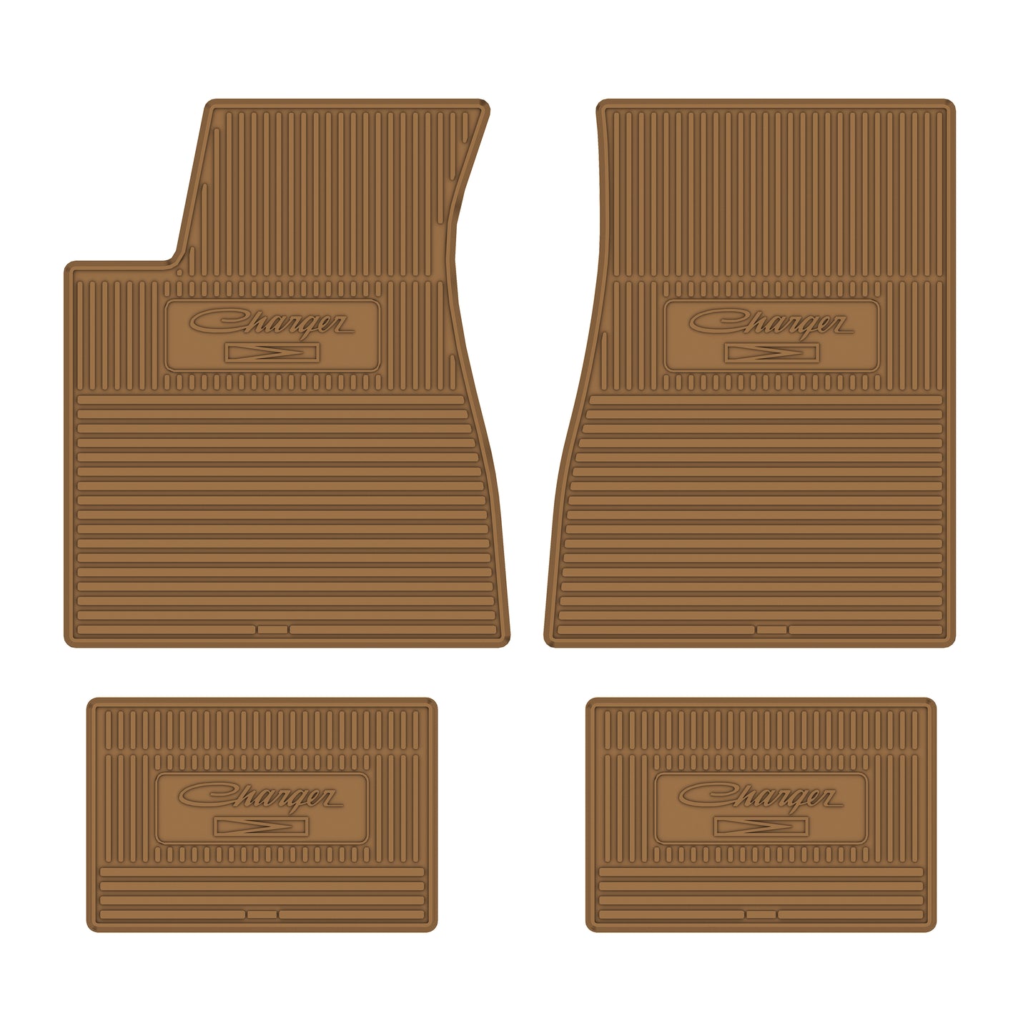 71-74 DODGE 'CHARGER' FLOOR MATS W/ AUTOMATIC TRANSMISSION - GOLD