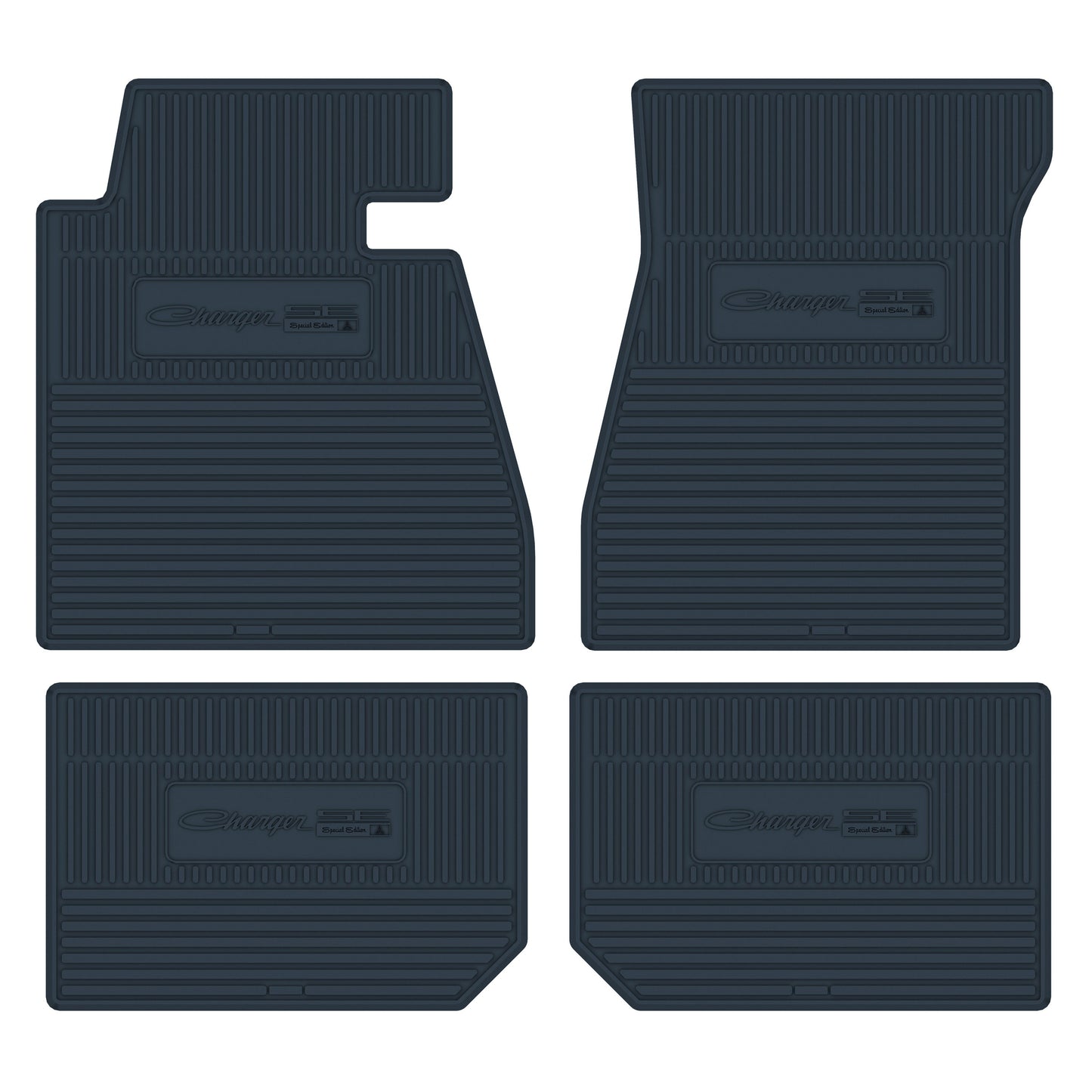 69-70 DODGE 'CHARGER SE' FLOOR MATS W/ AUTOMATIC TRANSMISSION - DARK BLUE
