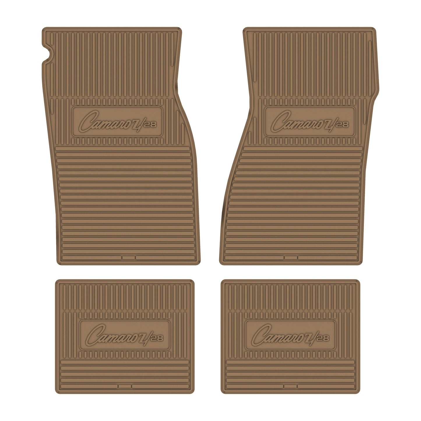 67-69 CHEVROLET 'CAMARO Z/28' FLOOR MATS - TAN