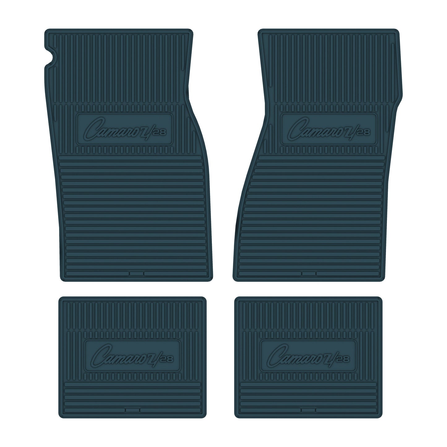67-69 CHEVROLET 'CAMARO Z/28' FLOOR MATS - TURQUOISE