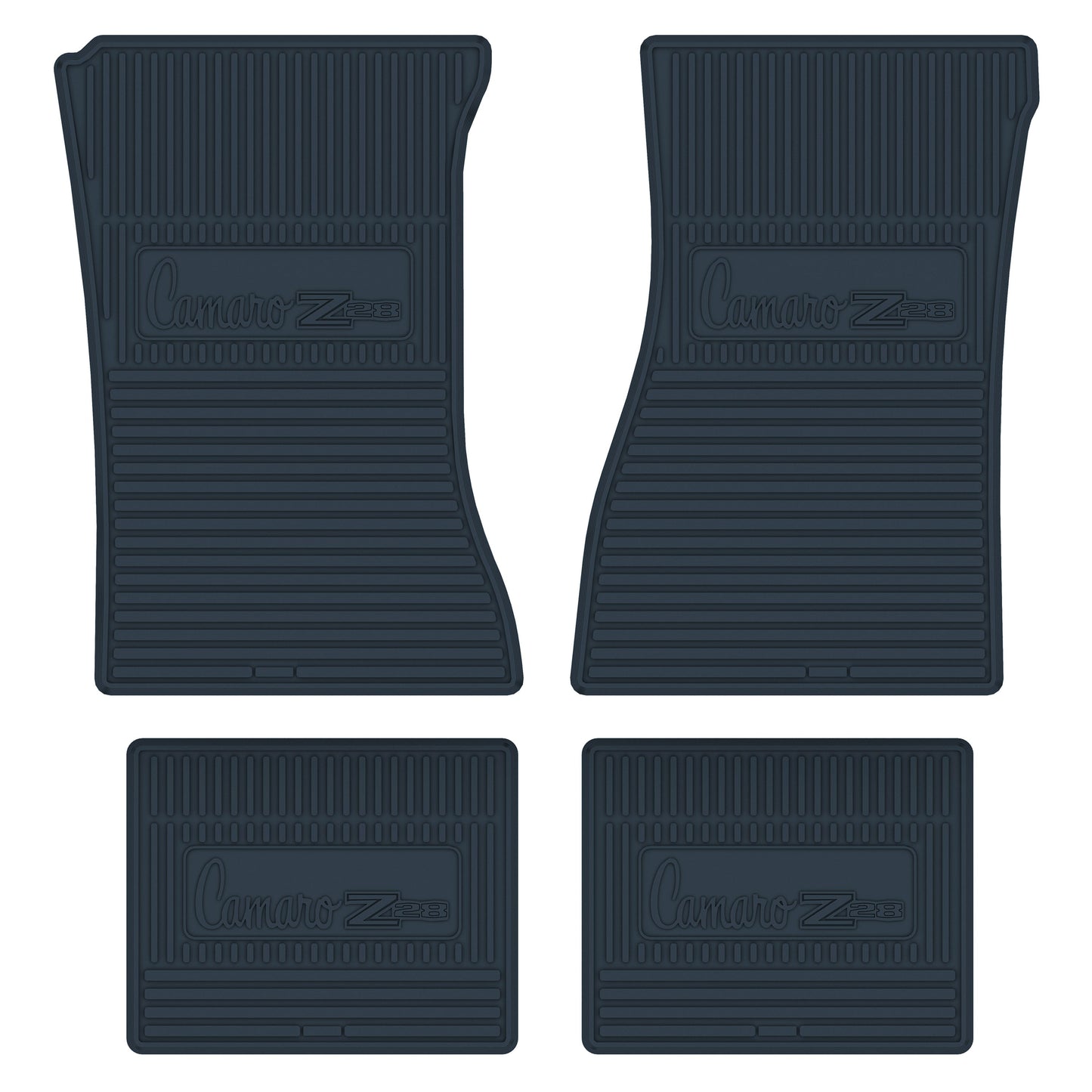 72-74 CHEVROLET 'CAMARO Z/28' FLOOR MATS - DARK BLUE