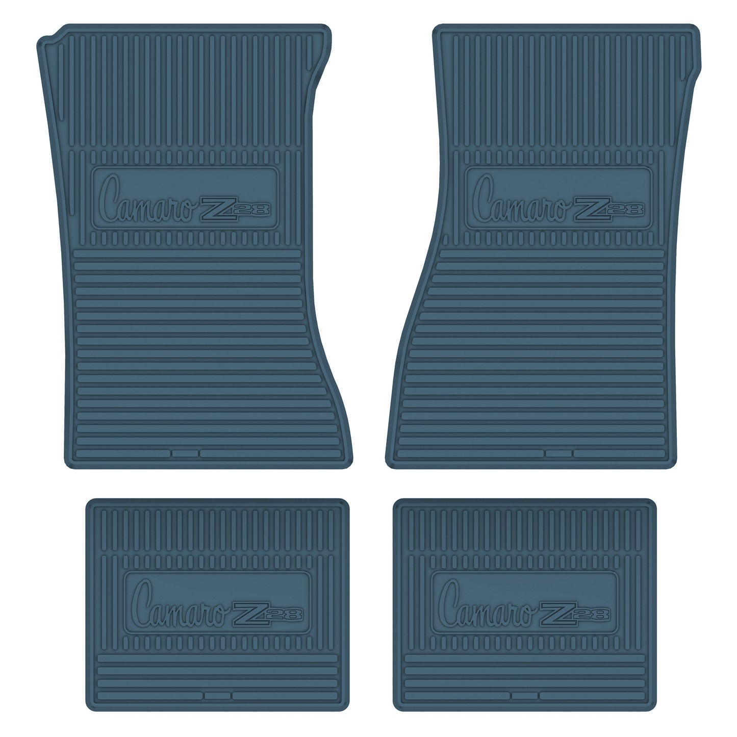 72-74 CHEVROLET 'CAMARO Z/28' FLOOR MATS - MEDIUM BLUE