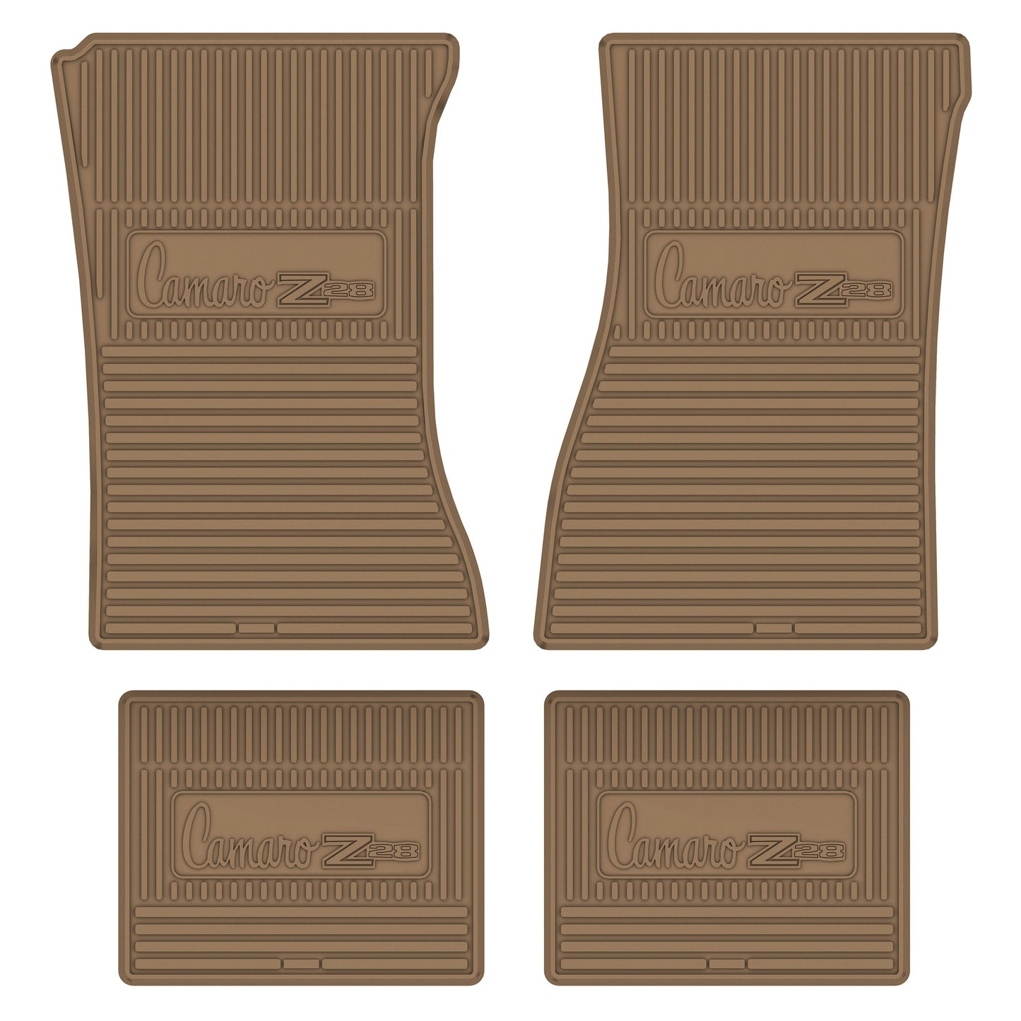 72-74 CHEVROLET 'CAMARO Z/28' FLOOR MATS - TAN