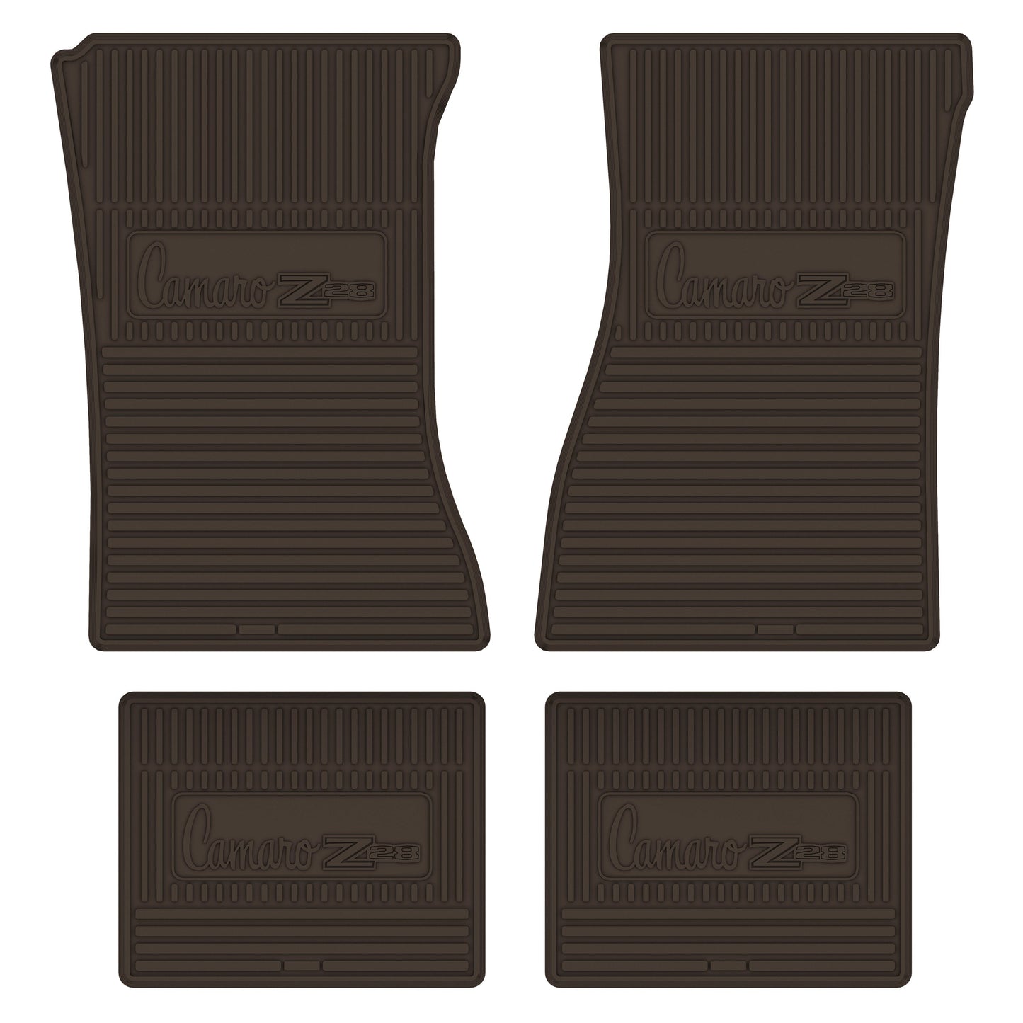 72-74 CHEVROLET 'CAMARO Z/28' FLOOR MATS - BROWN