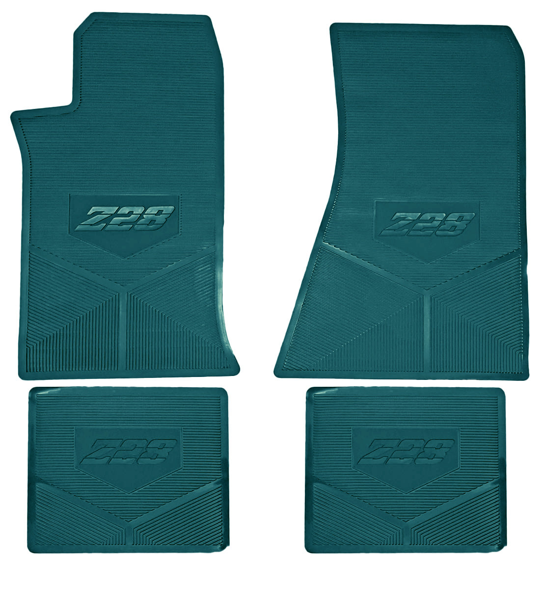 85-92 CHEVROLET CAMARO 'Z/28' FLOOR MATS - MEDIUM BLUE