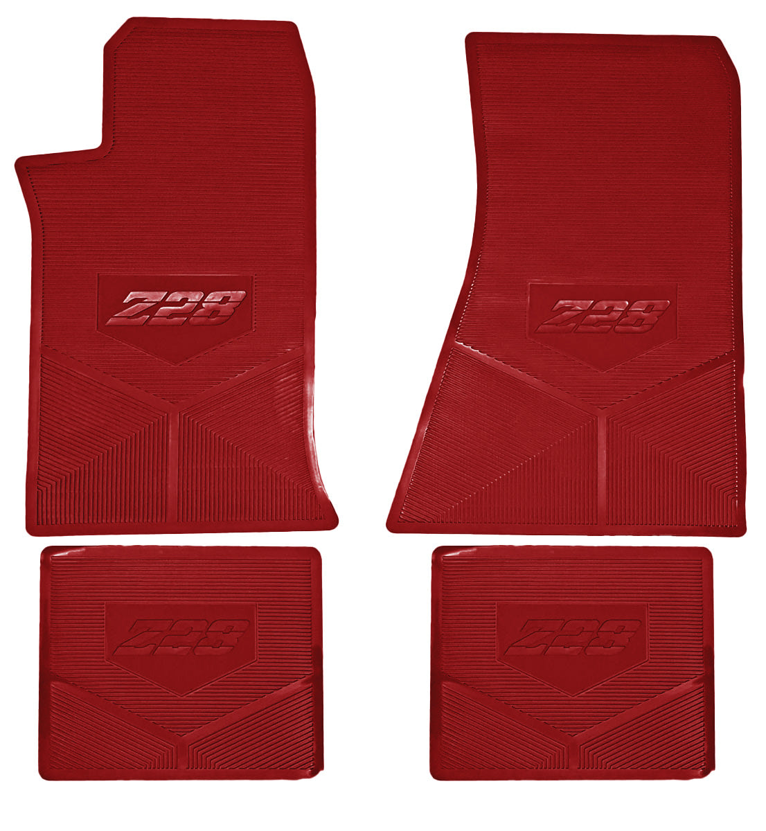 85-92 CHEVROLET CAMARO 'Z/28' FLOOR MATS - RED