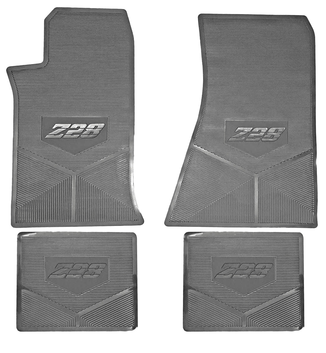 85-92 CHEVROLET CAMARO 'Z/28' FLOOR MATS - GRAY