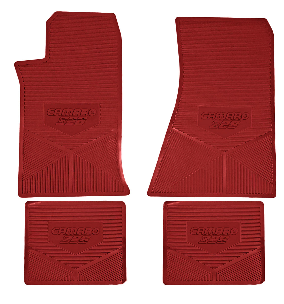85-92 CHEVROLET 'CAMARO Z/28' FLOOR MATS - RED