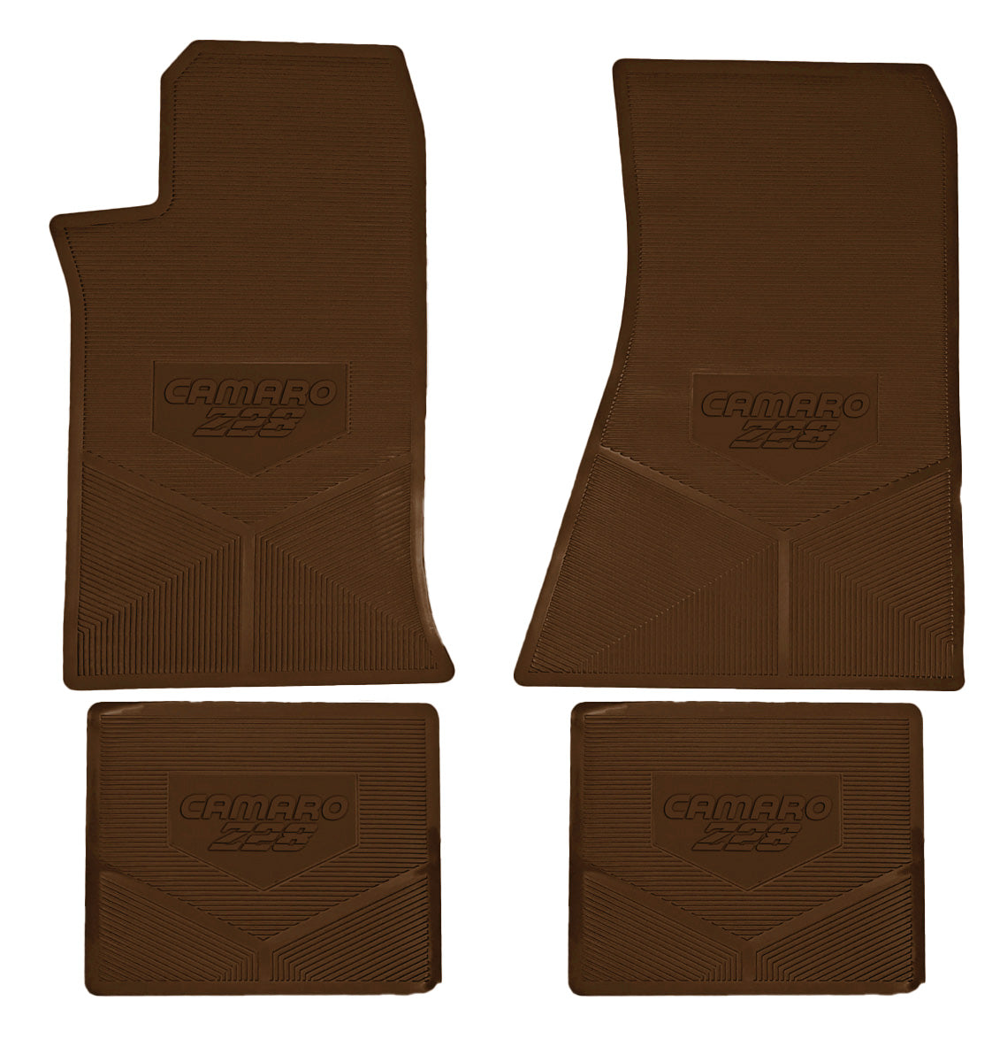 85-92 CHEVROLET 'CAMARO Z/28' FLOOR MATS - BROWN