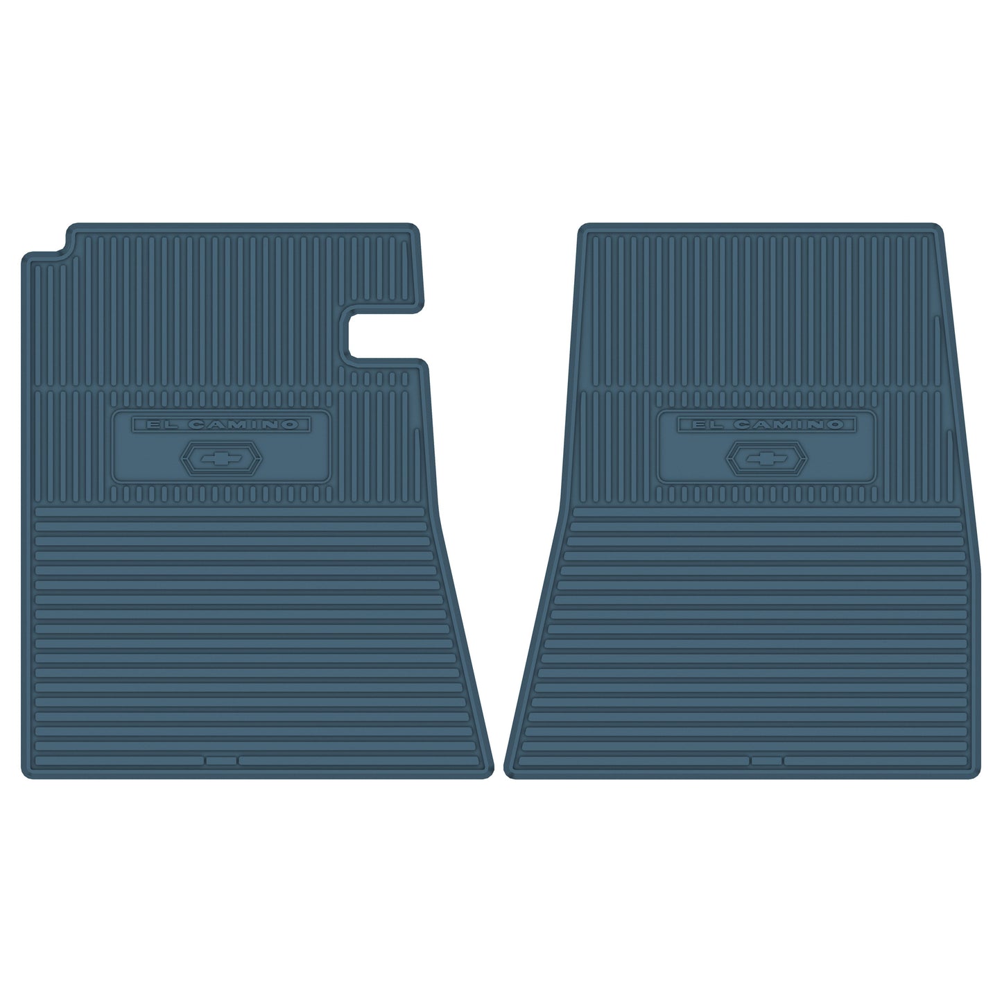 64 CHEVROLET 'EL CAMINO W/ BOWTIE' FLOOR MATS - MEDIUM BLUE